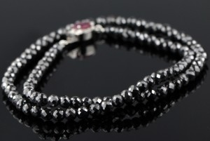 Handmade Black Diamond Beads Necklace from India